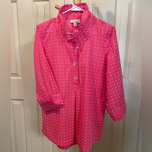 Appleseed’s Clip-Dot Tunic 3/4 sleeves, Blossom Pink size PM